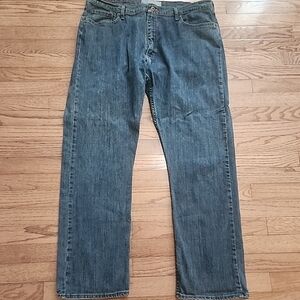 Wrangler Mens Jeans 40 x 30 Slim Straight Medium Wash Denim Stretch